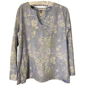 Women's By The Sea Blouse Tunic Paisley Size Large Beach Vacation Resortwear